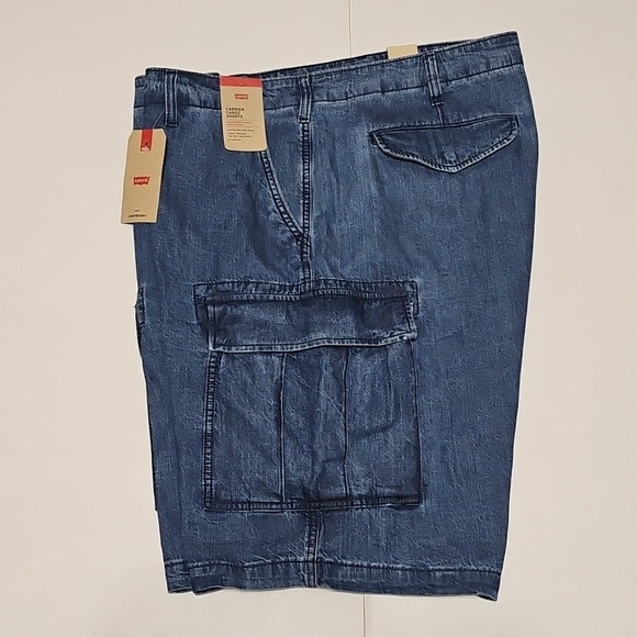 Levi's Other - New LEVI'S Size 44 x 10" Carrier Cargo 100% Cotton Loose Denim Shorts MSRP $49